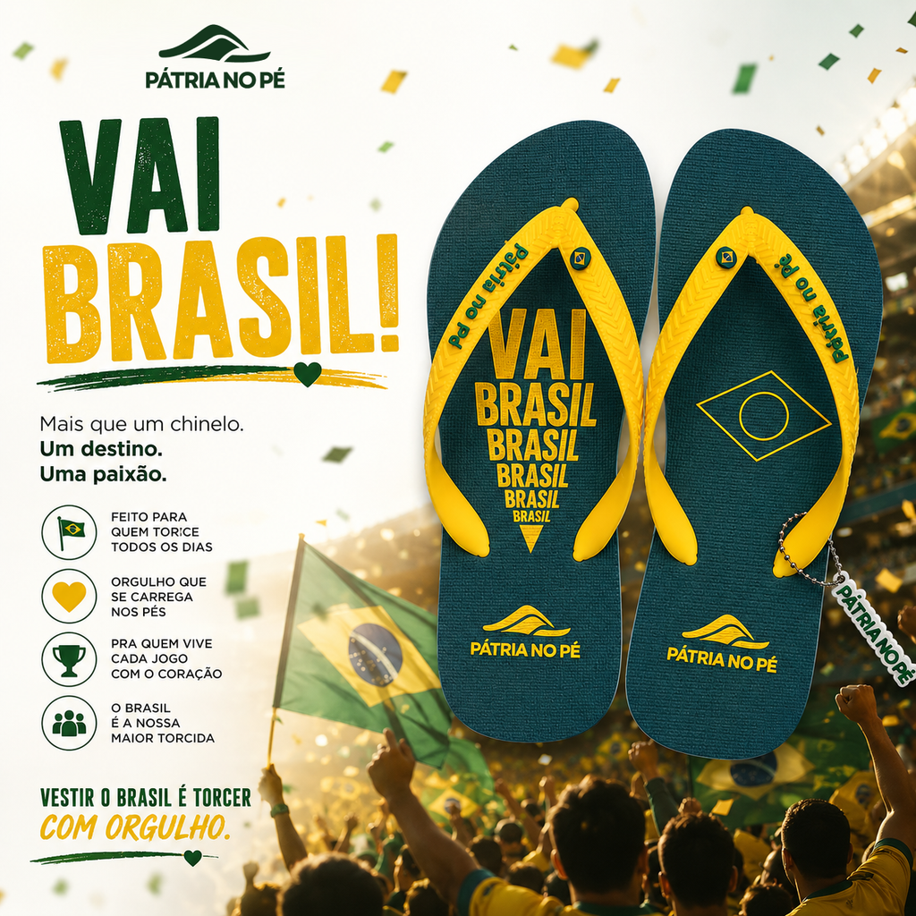 Chinelo: Vai Brasil - Premium (Lançamento)