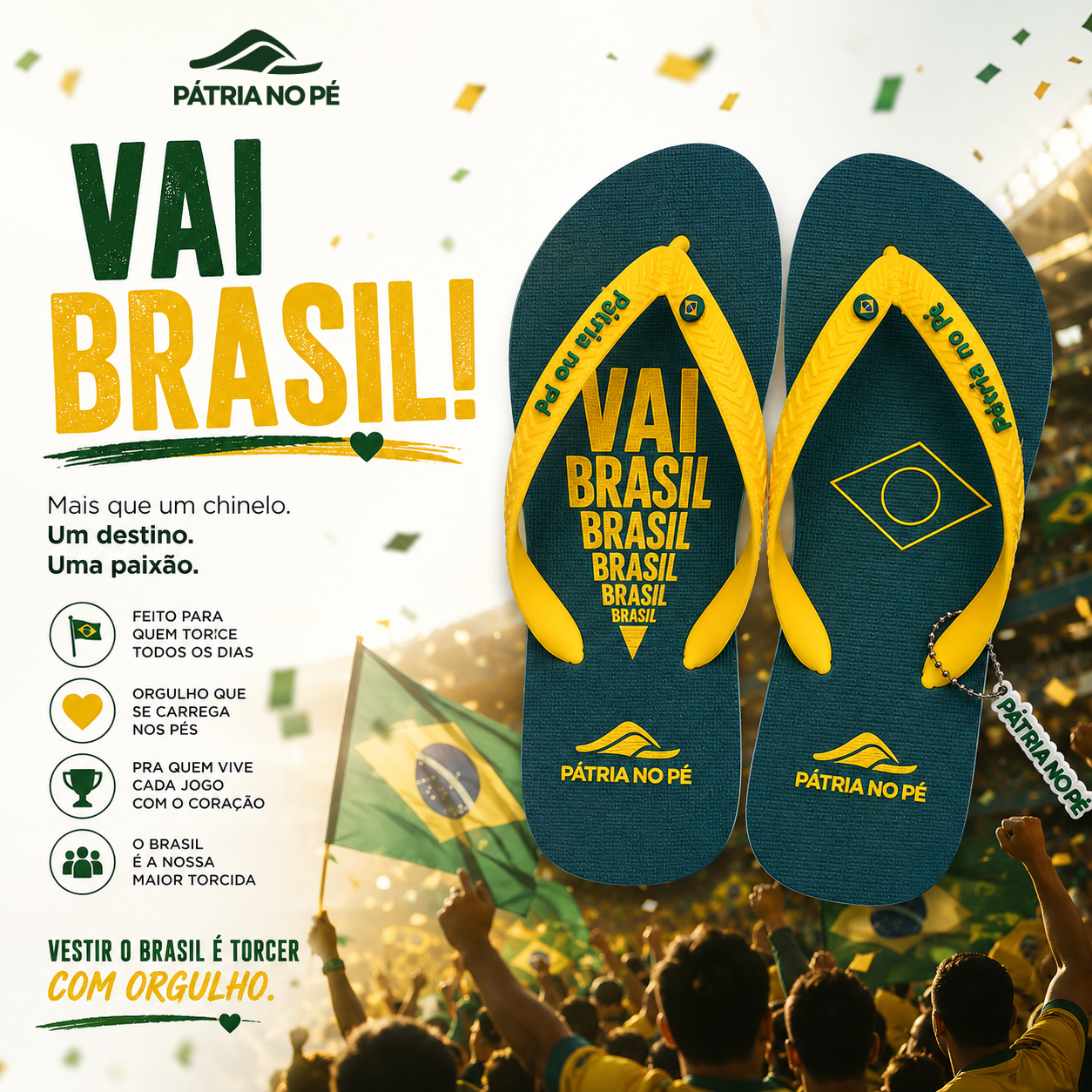 Chinelo: Vai Brasil - Premium (Lançamento)